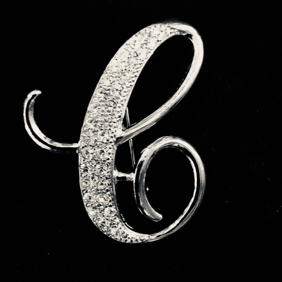 Jewelry - “C” Initial Rhinestone Pin